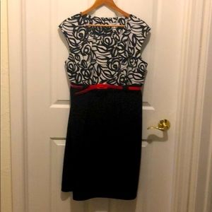 Black and white Dress Barn sheath dress